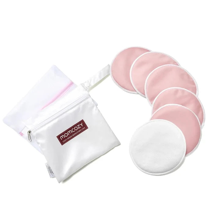 Momcozy Ultra-Thin Reusable Nursing Pads (Pink)