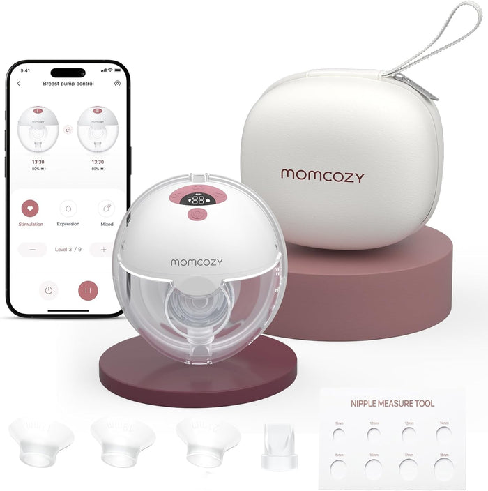 Momcozy Wearable Breast Pump M5 Smart (Maroon)