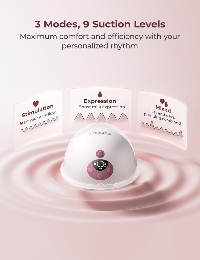 Momcozy Wearable Breast Pump M5 Smart (Maroon)