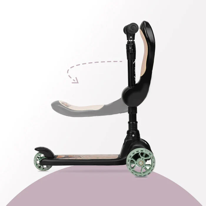 MoMi Kiuru Scooter And Ride On (Black)
