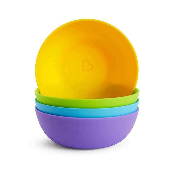 Munchkin 4-Pack Multi-Color Bowls for Feeding Toddlers.