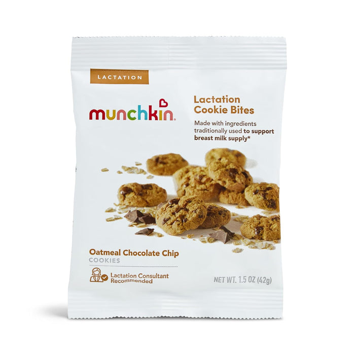 Munchkin Milk Makers Lactation Cookie Bites, Oatmeal Chocolate Chip (10 Count).