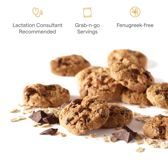 Munchkin Milk Makers Lactation Cookie Bites, Oatmeal Chocolate Chip (10 Count).