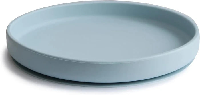 Mushie Classic Silicone Suction Plate (Powder Blue)