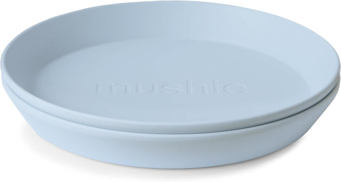 Mushie Dinner Plate Round (Powder Blue).
