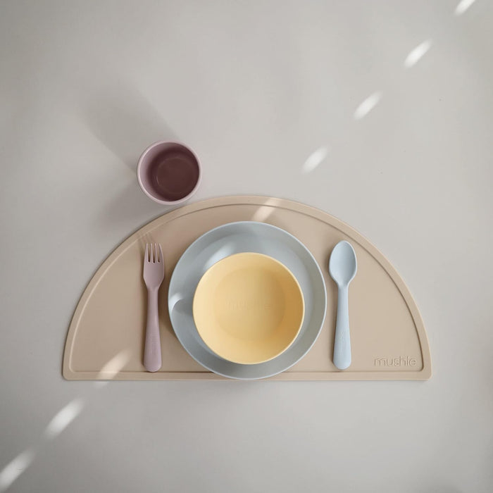 Mushie Dinner Plate Round (Powder Blue).