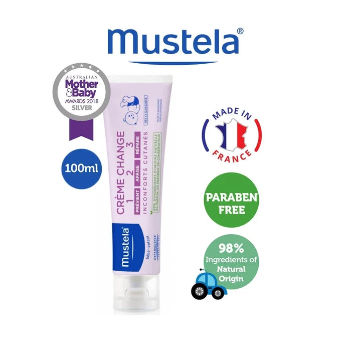 Mustela Baby Diaper Rash Cream, 50 Ml Pack Of 2