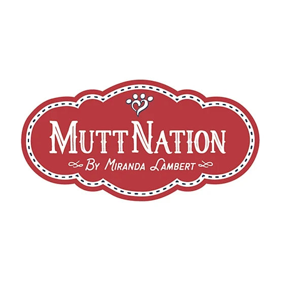 MuttNation Ribbed Ceramic Dog Bowl 2pk Blue