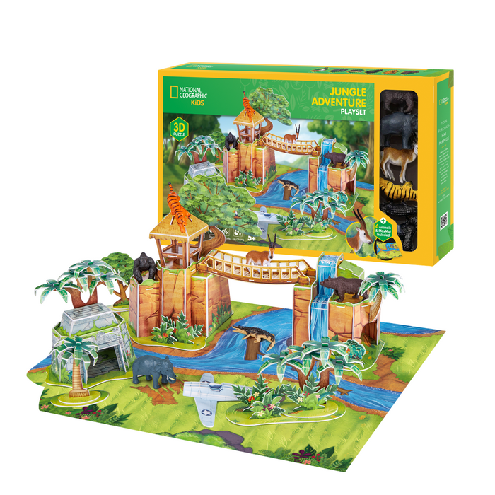 National Geographic Kids 3D Puzzle Jungle Adv Playset 65