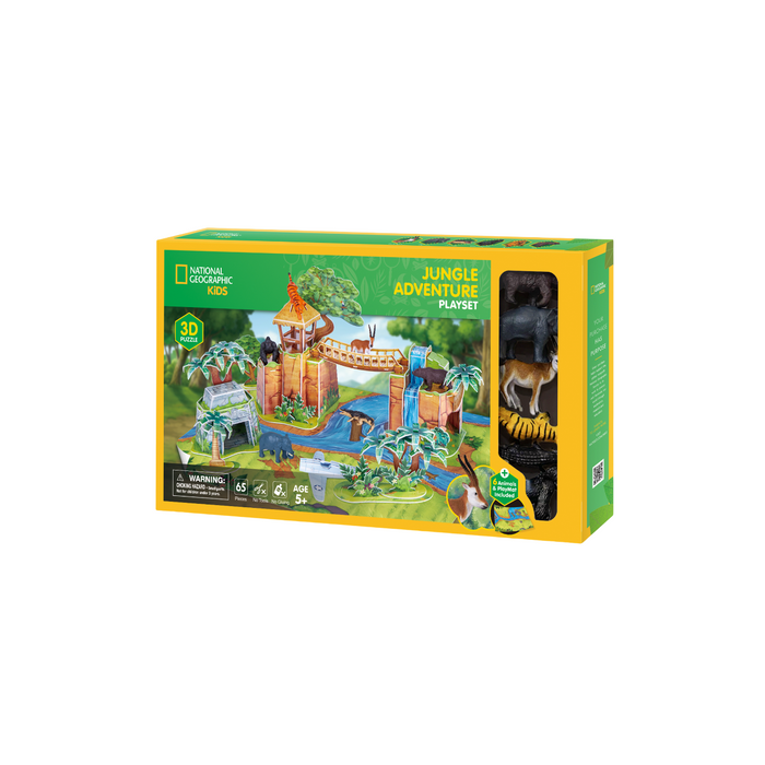 National Geographic Kids 3D Puzzle Jungle Adv Playset 65