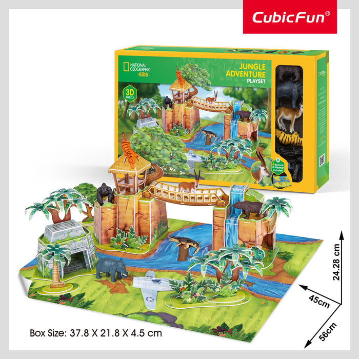 National Geographic Kids 3D Puzzle Jungle Adv Playset 65