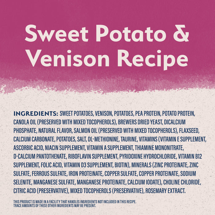 Natural Balance Limited Ingredient Reserve Grain Free Dry Dog Food, Sweet Potato & Venison Recipe, 4 lbs.