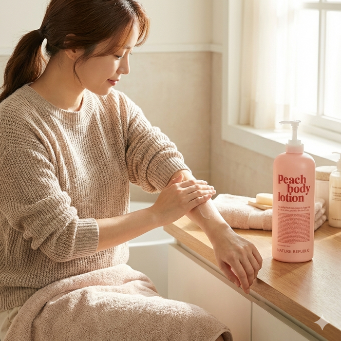 Nature Republic Daily Fresh Peach Body Lotion (1000ml)