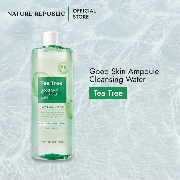 Nature Republic Good Skin Tea Tree Ampoule Cleansing Water (500ml)