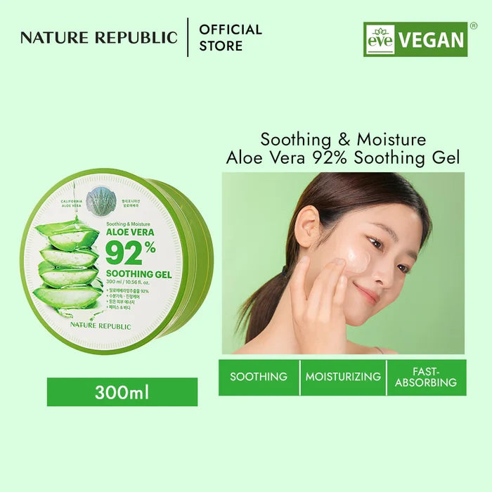 Nature Republic Soothing & Moisture Aloe Vera 92% Soothing Gel (300ml)