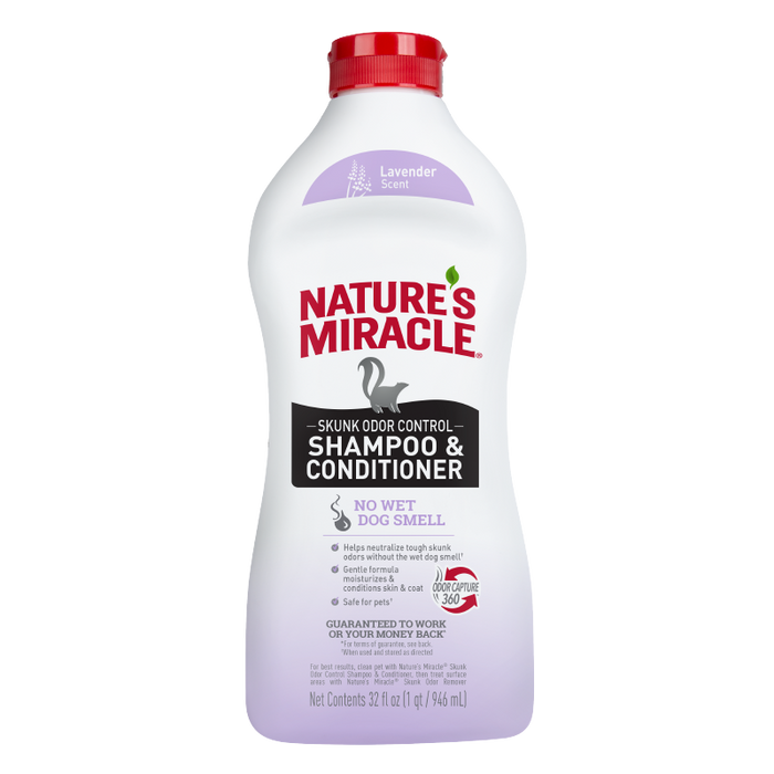 Nature's Miracle Skunk Odor Control Shampoo and Conditioner Lavender 32oz