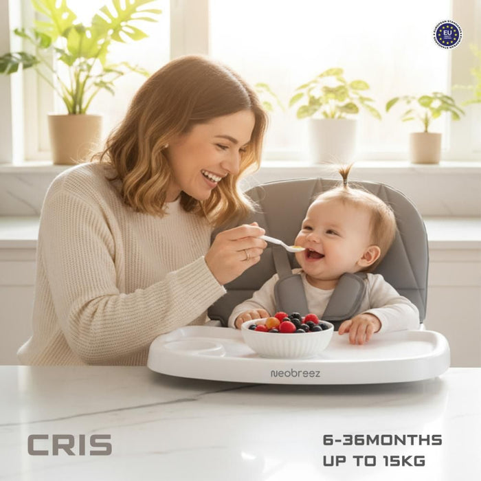 Neobreez Chris Baby High Chair (Medium Gray/White)