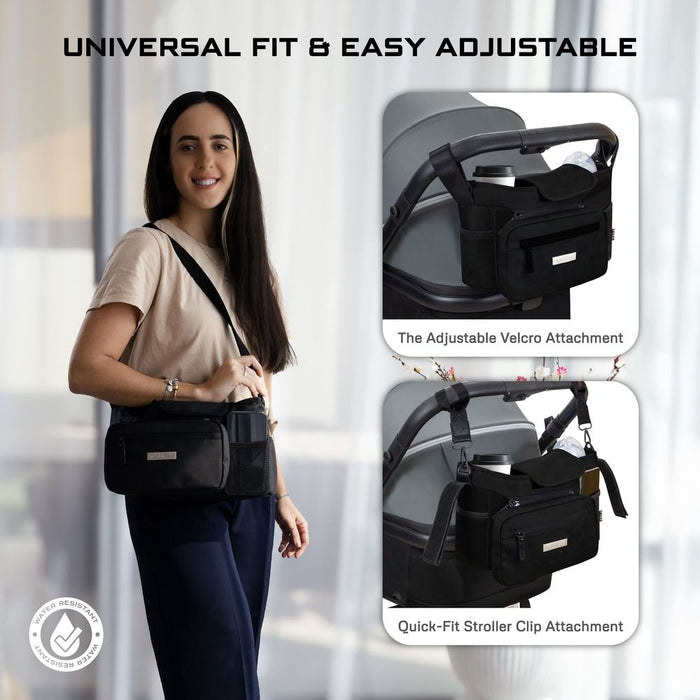 Neobreez Fyra Stroller Organizer Caddy With Insulated Cup Holder