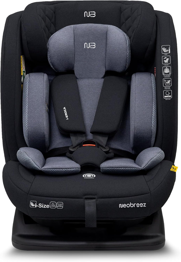 Neobreez I-Eroca I-Size Car Seat (Black/Dark Gray)