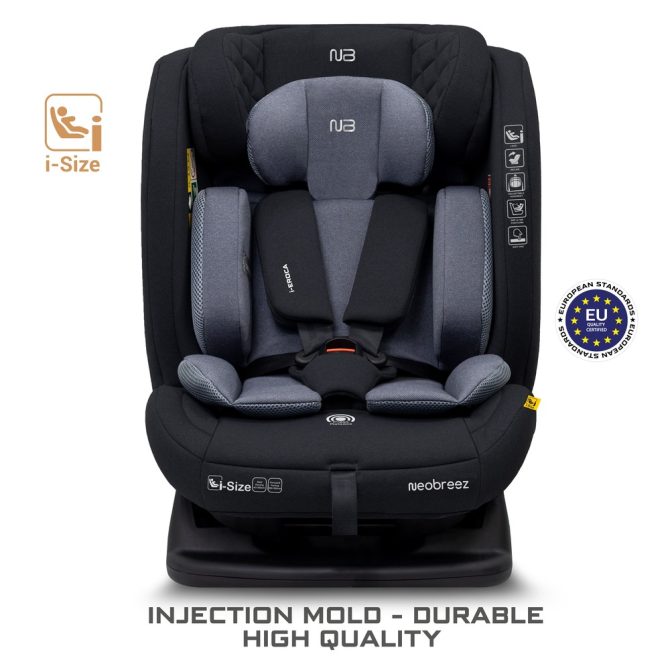 Neobreez I-Eroca I-Size Car Seat (Black/Dark Gray)