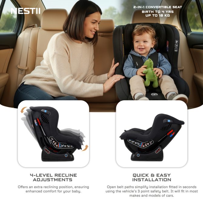 Neobreez Nestii 2 In 1 Baby Car Seat