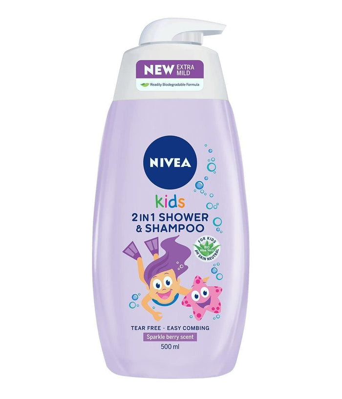 Nivea Kids 2 In 1 Shower & Shampoo (500ml)