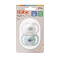 Nuby Night Time Soothers Glow in the Dark (Pink, 0-6 Months) - Pack of 2