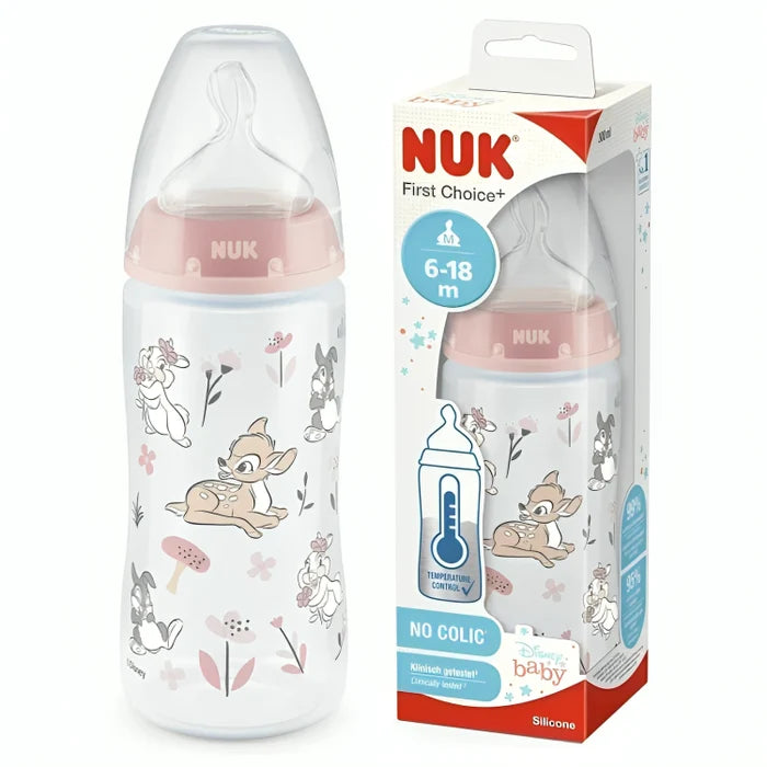 Nuk First Choice No Colic Baby Bottle (Bambi, 300ml).