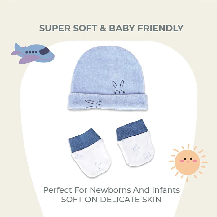 Nurtur 4-Piece Newborn Gift Set - Cotton Sleeper & Bodysuit