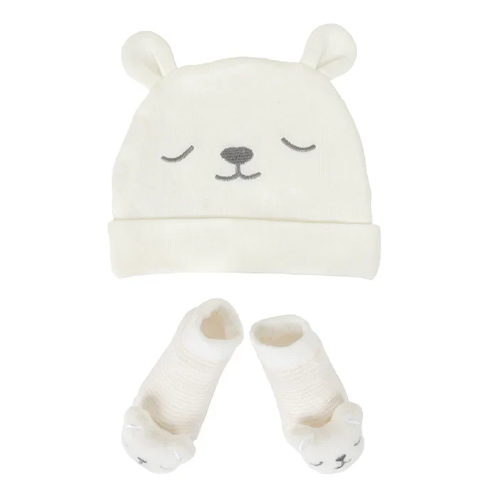 Nurtur Baby Hat & Socks Set Soft Cotton Essential