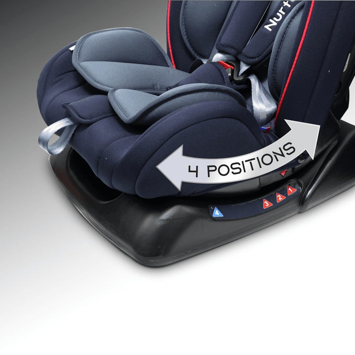 Nurtur Bruno 3-in-1 Car Seat 143° Angle (Group 0+/1/2), Upto 25kg - Black