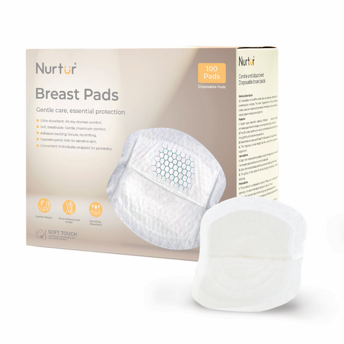 Nurtur Disposable Breast Pads (Leak-Proof, Individually Wrapped)