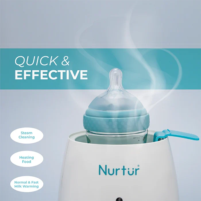 Nurtur Ember Bottle and Food Warmer, Led Timer Function, Rotary Knob (Teal)