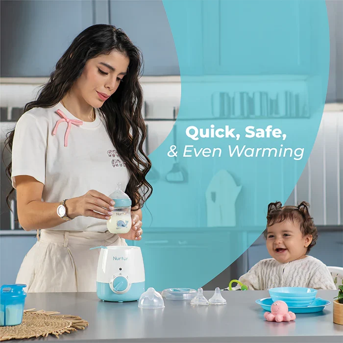 Nurtur Ember Bottle and Food Warmer, Led Timer Function, Rotary Knob (Teal)