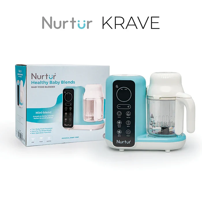 Nurtur Krave 6 in 1 Steamer Blender & Bottle Warmer Auto/Manual (Teal)