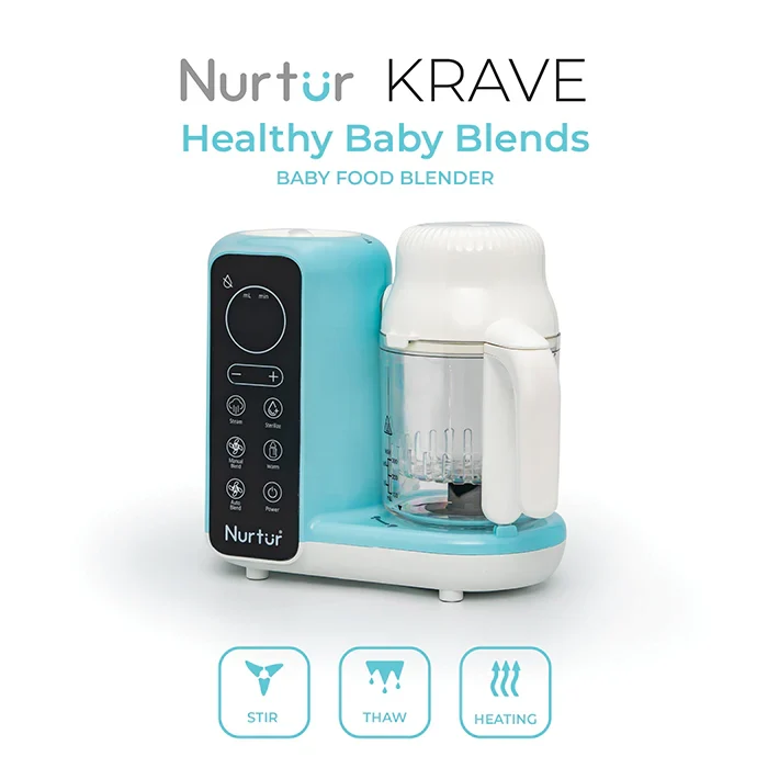 Nurtur Krave 6 in 1 Steamer Blender & Bottle Warmer Auto/Manual (Teal)
