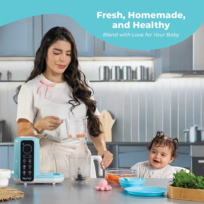 Nurtur Krave 6 in 1 Steamer Blender & Bottle Warmer Auto/Manual (Teal)