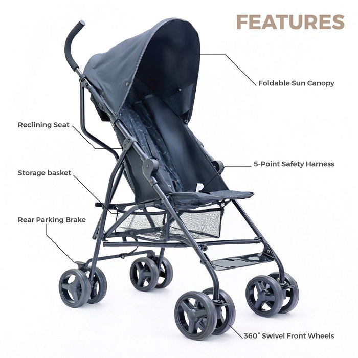Nurtur Leo Lightweight Stroller Pro With Shopping Basket (6-36months)