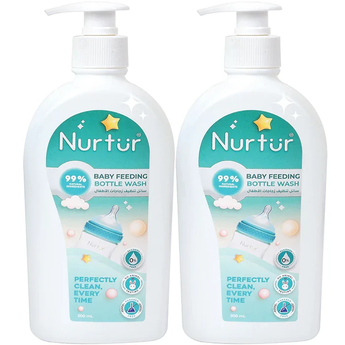 Nurtur Liquid Cleanser for Baby Bottles & Accs, Organic, Alchohol Free (Pack of 2)