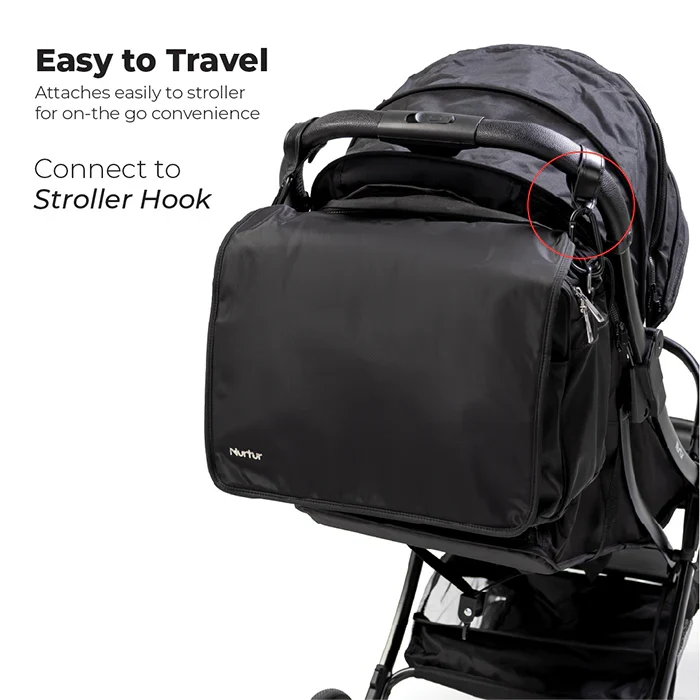 Nurtur Metro Diaper Bag With Bottle Insulator and Changing Pad