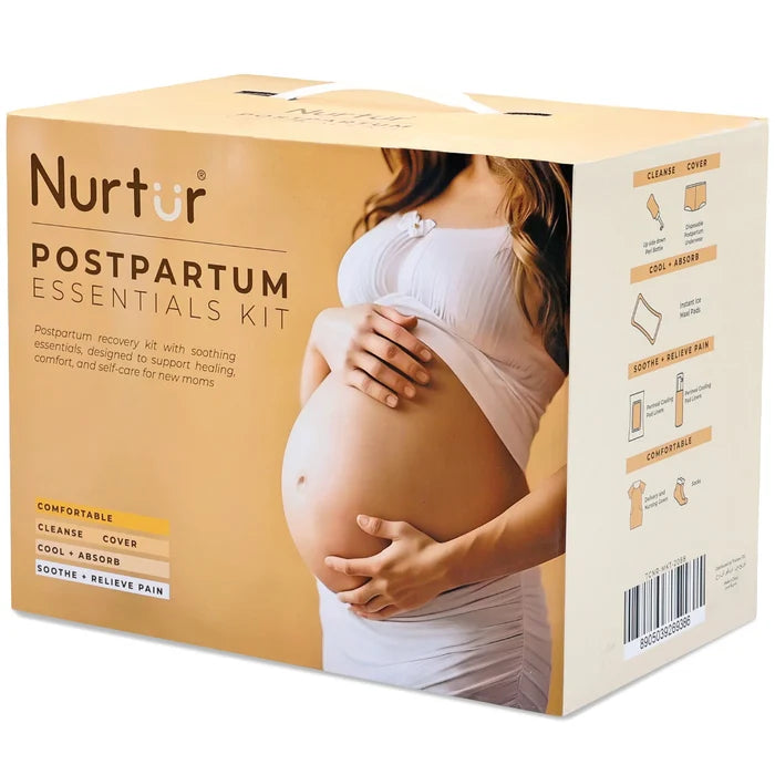 Nurtur Pospartum Recovery Care Kit - 7 in 1 W/ Peri Bottle & Cooling Pads