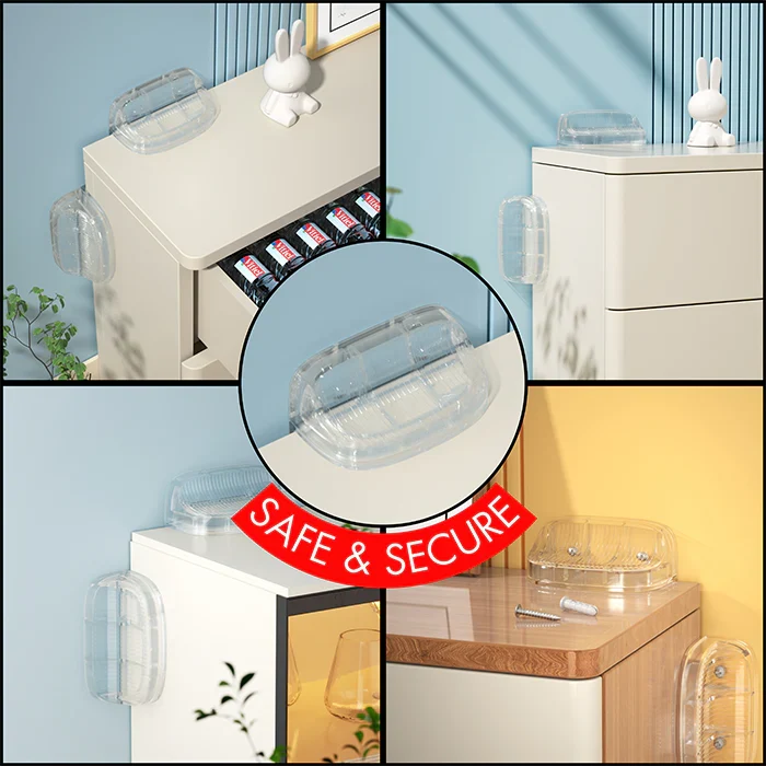 Nurtur Safety - Furniture Anti-tip Wall Holder - Pack of 2 - Transparent