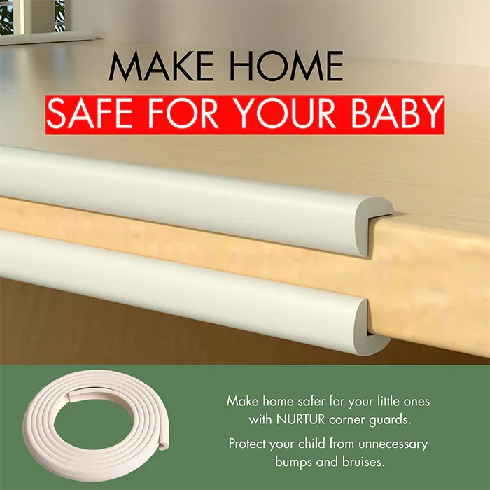 Nurtur Safety Edge Safety Corner Guard - Pack of 4 (2mm)