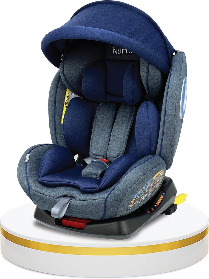 Nurtur Ultra 360° ISOFIX Car Seat & Anchor Leg (Navy, 0-3y)