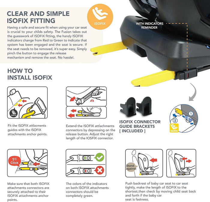 Nurtur Ultra 360° ISOFIX Car Seat & Anchor Leg (Navy, 0-3y)