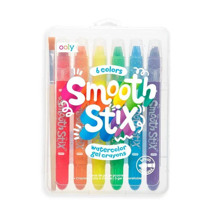 Ooly Smooth Stix Watercolor Gel Crayons (Set of 7)