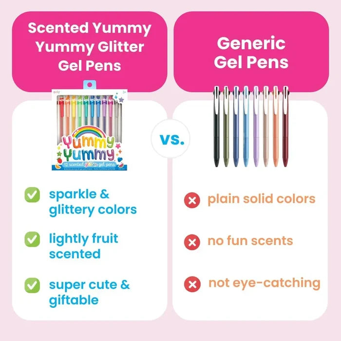 Ooly Yummy Yummy Scented Glitter Gel Pens (Set of 12)