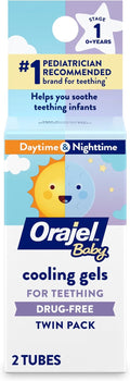 Orajel Baby Daytime & Nighttime Cooling Gels for Teething, Drug - Free