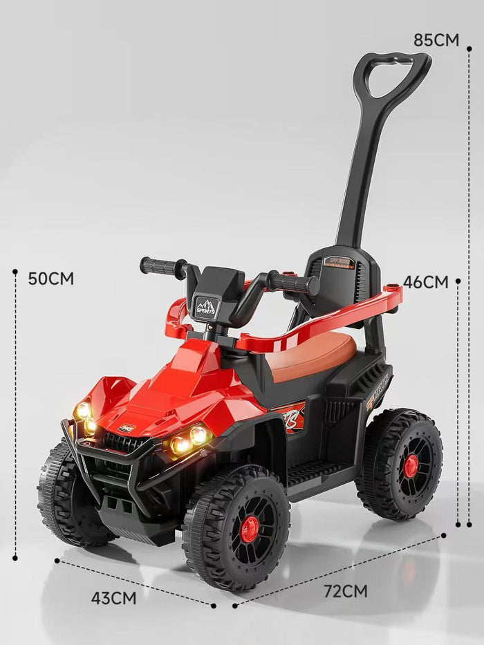 Orbic Kids Ride On Push  Car With 6V Light And Music (Red)