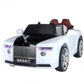 Orbic Kids Rolls Royce  Battery Ride On Car With Leather Seat (White, Size:108X68X48 Cm)